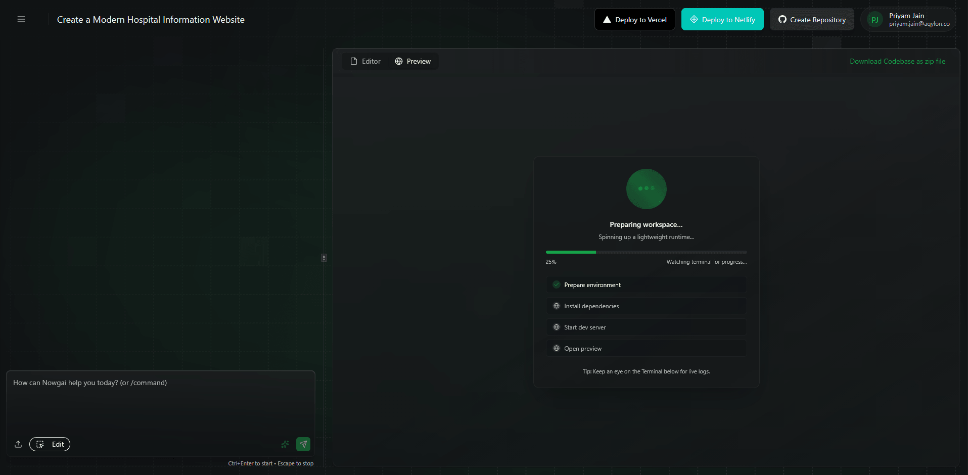 AI Code Generation - Project Initialization