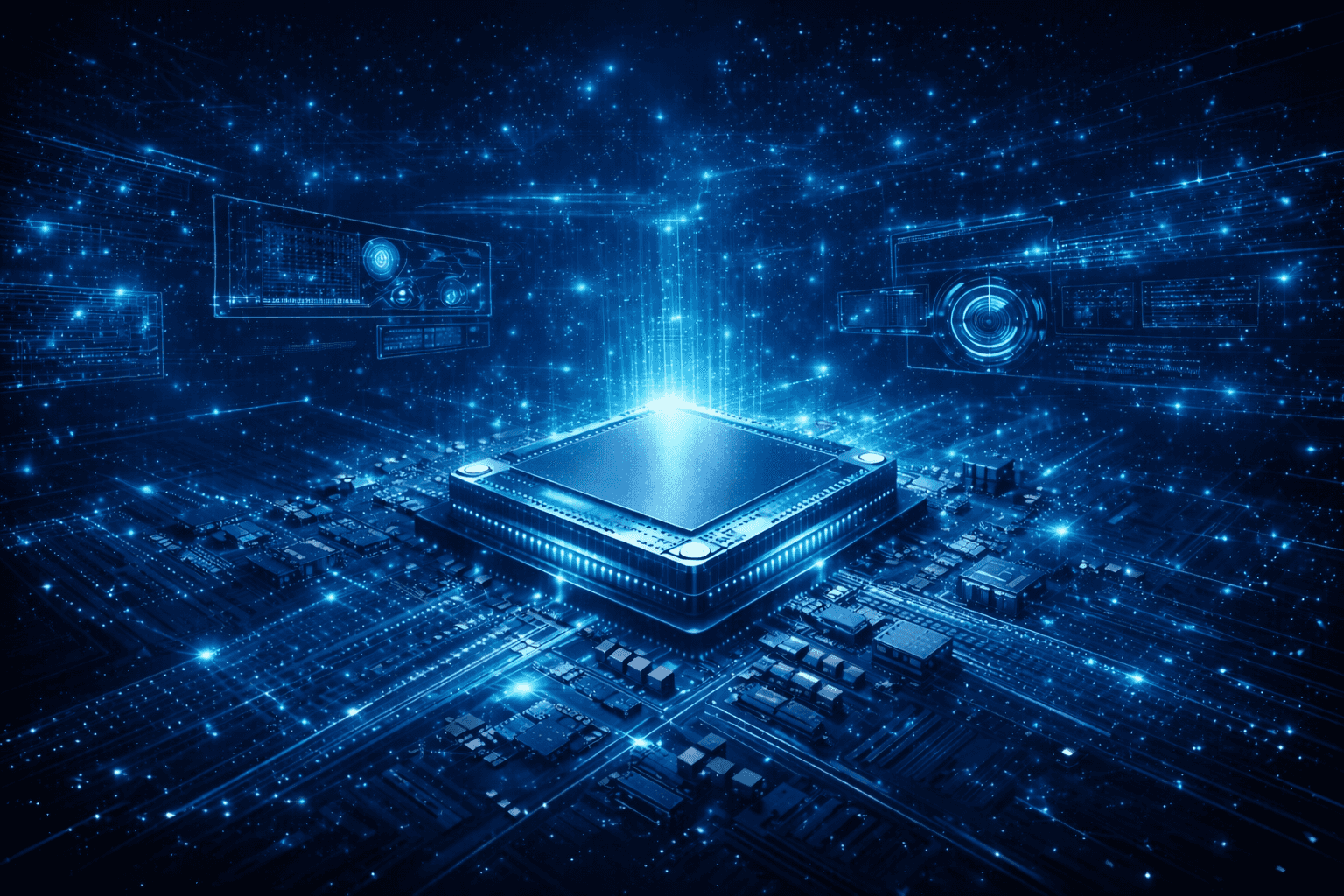 AI semiconductor chip visualization