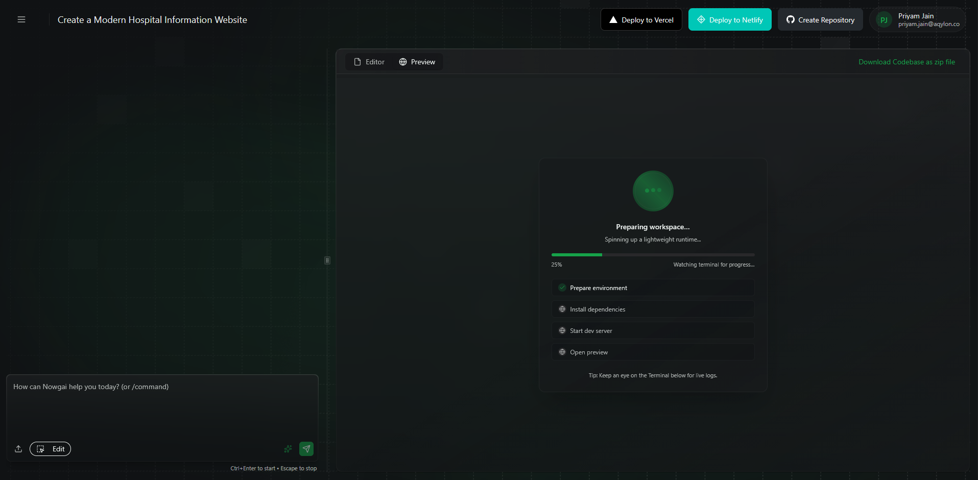 AI Code Generation - Project Initialization